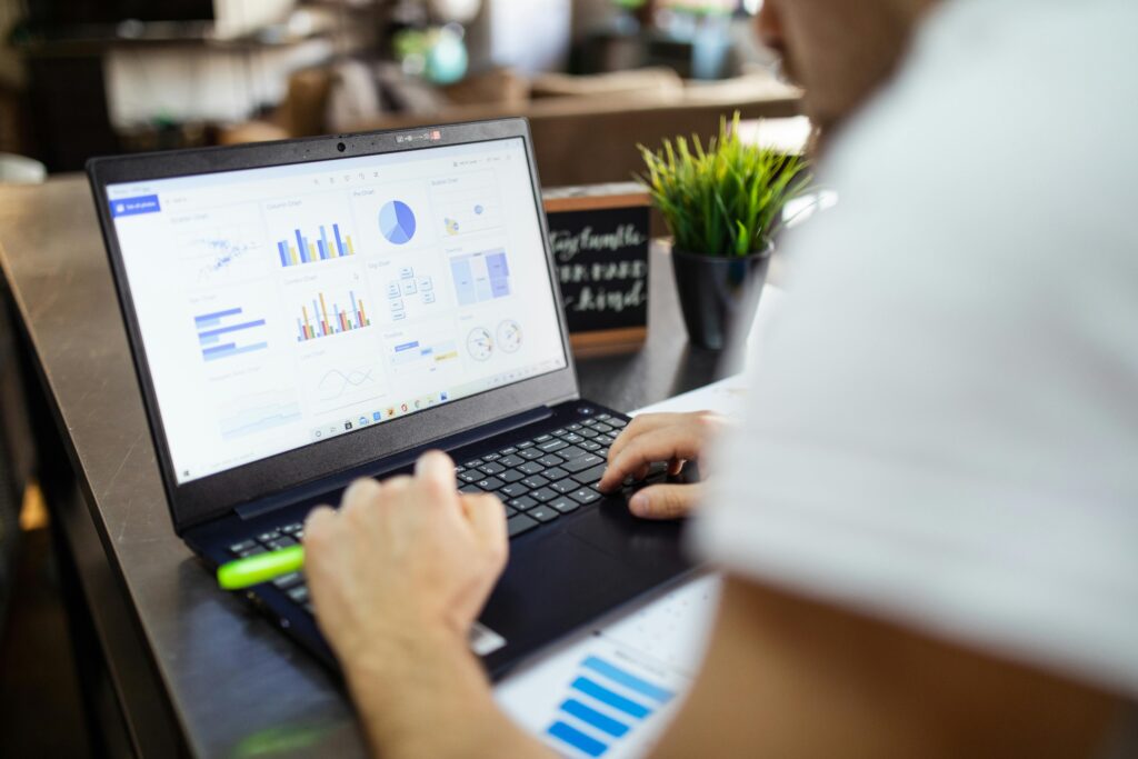 Client looking at an estate plan report from a professional